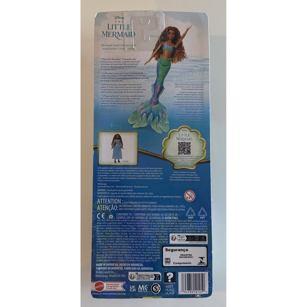 2022 Disney The Little Mermaid Ariel Mermaid Fashion Doll Live Action Movie - Picture 2 of 9